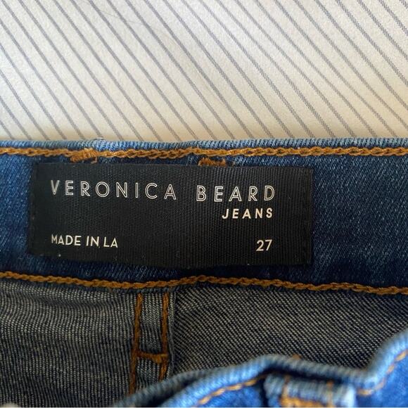 Veronica BEARD 11" CARLY KICK-FLARE JEANs bright blue high rise denim - Picture 3 of 5